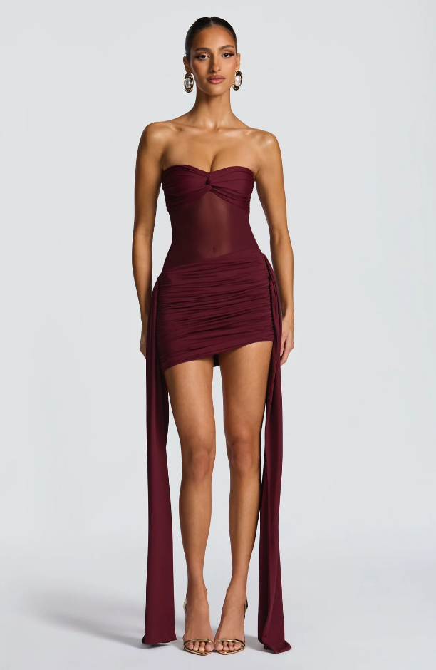 Vestido mini Fiorella - Negro