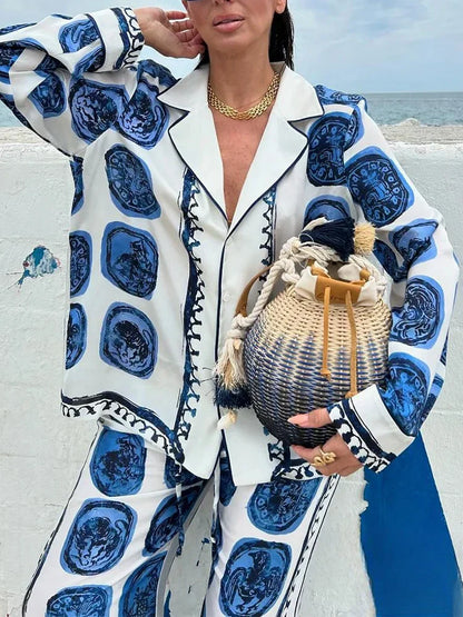 ROMINA™ CONJUNTO DOS PIEZAS CAMISA + PANTALON