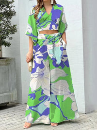 Verde - Flores Blancas